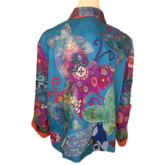 Daniel K Vintage Art Deco Funky Jacket 80s 90s Designer Ladies Size XL - Picture 2 of 10